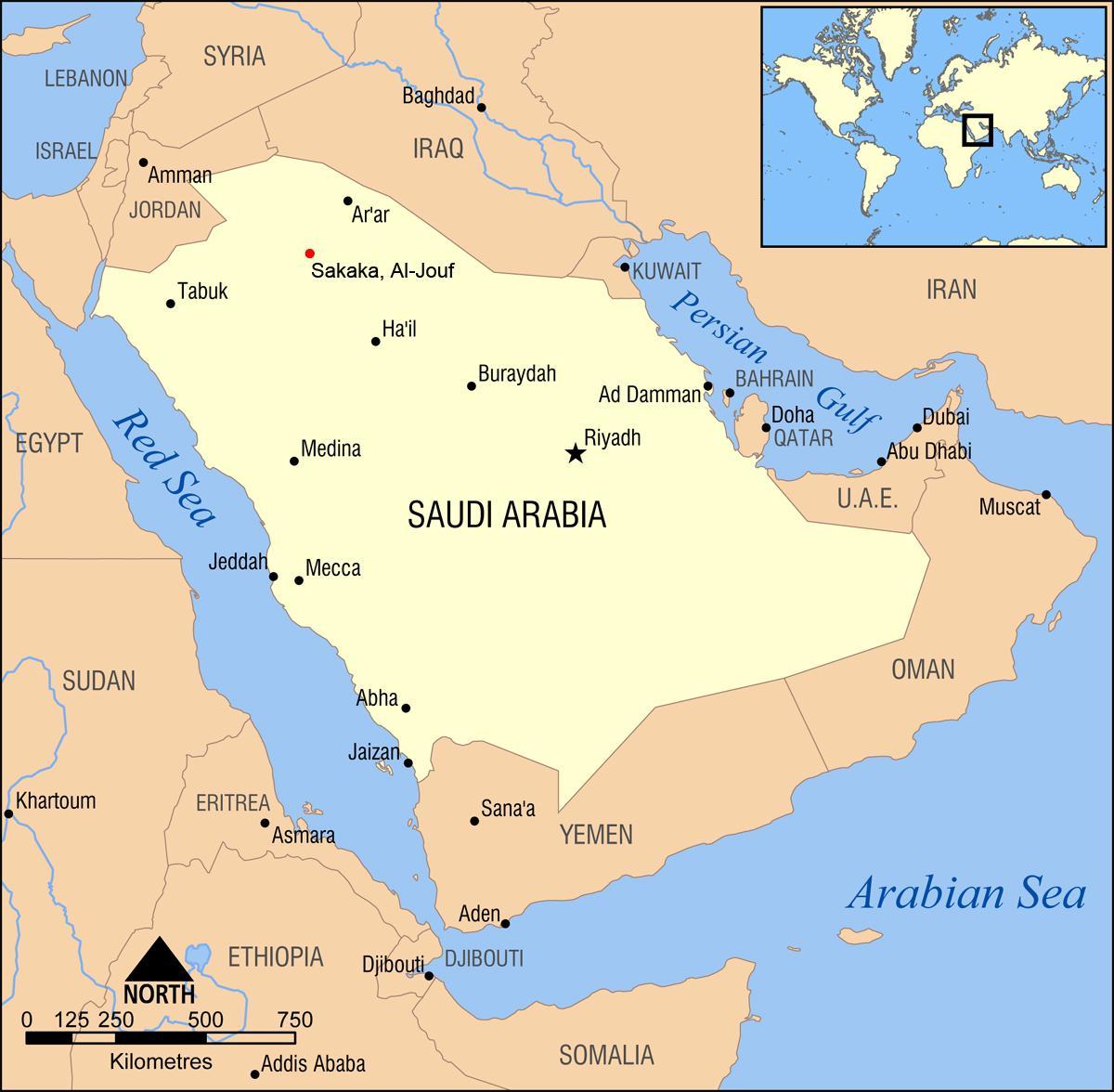 al jouf地図サウジアラビア