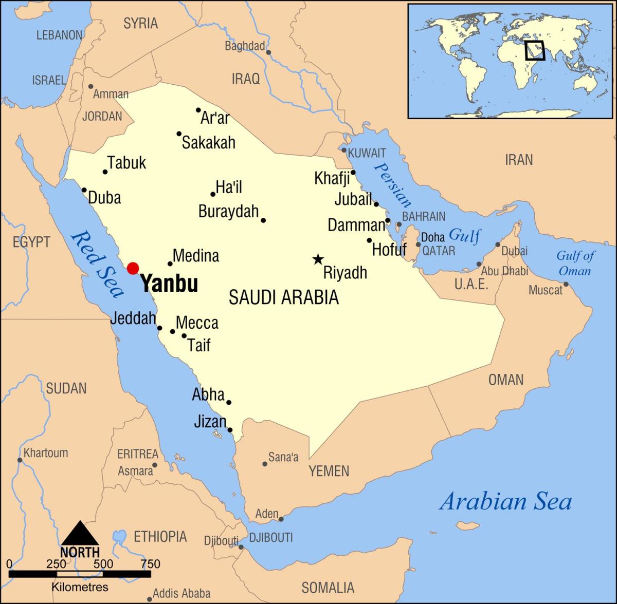 yanbu KSA地図