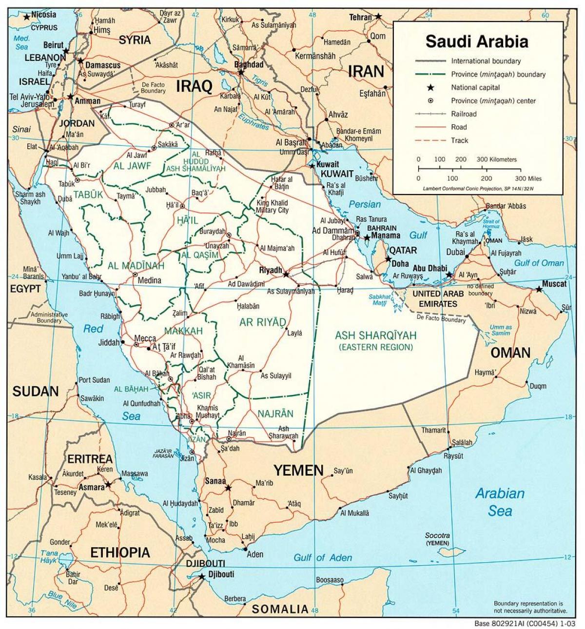 地図サウジアラビアのルート
