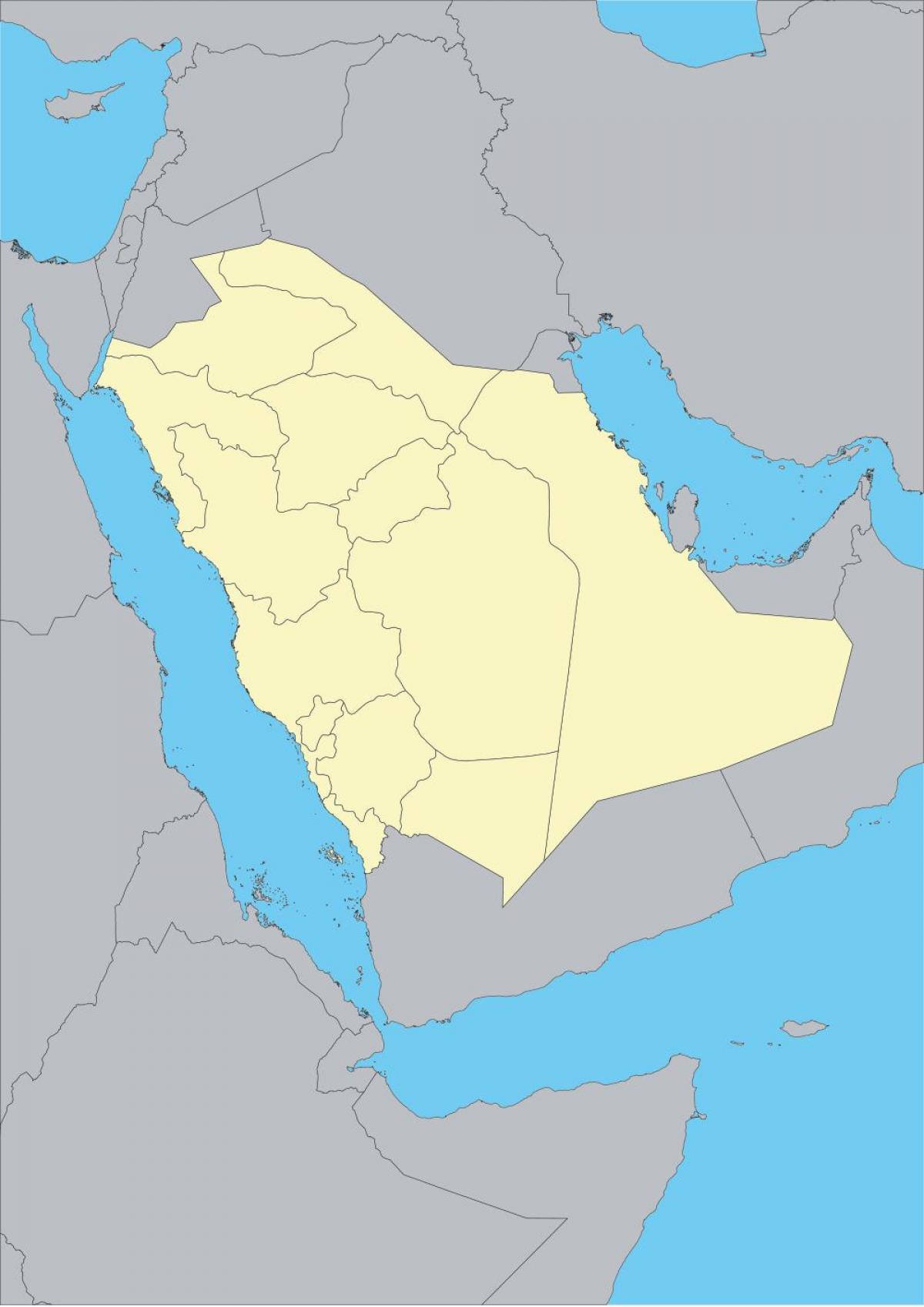 白地図サウジアラビア