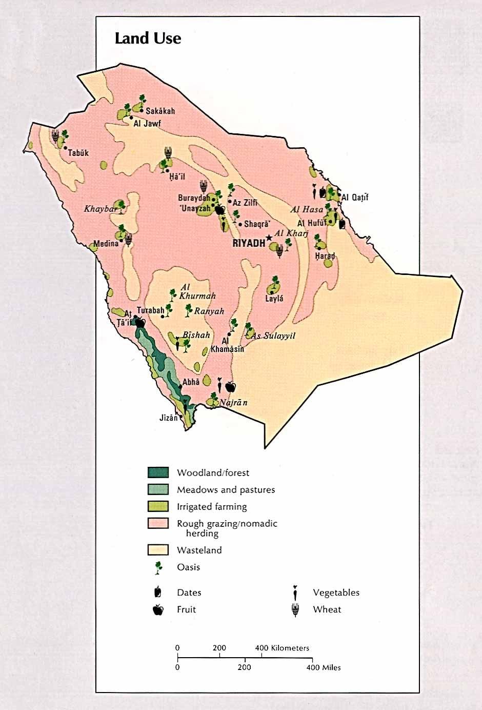 地図サウジアラビアの天然資源