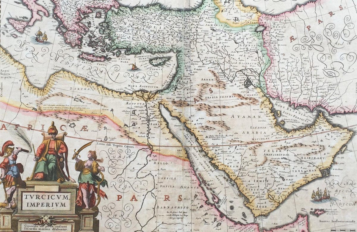 古地図のサウジアラビア