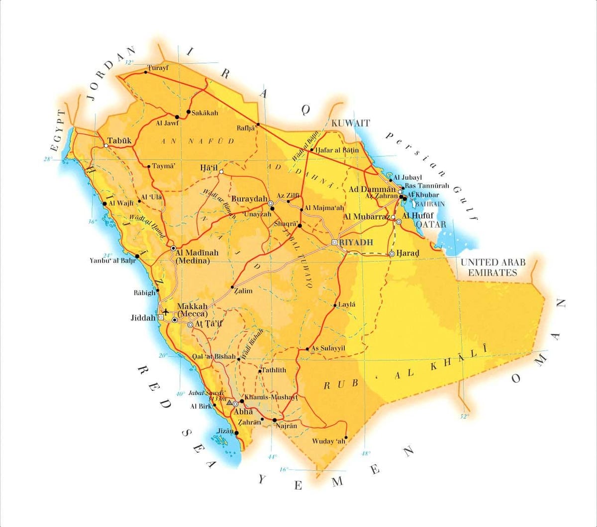 ダンマンKSA地図