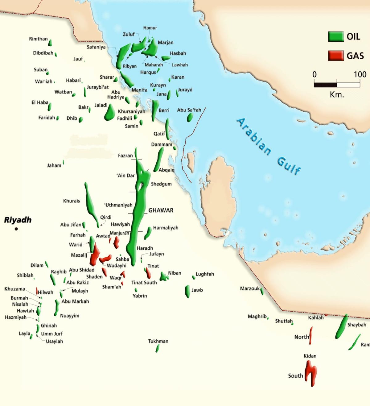 地図manifaサウジアラビア