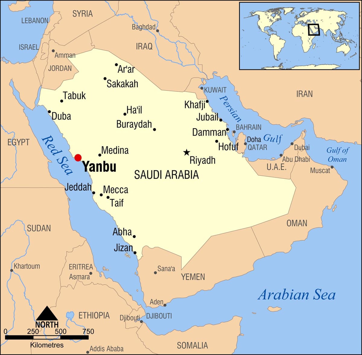 yanbu KSA地図