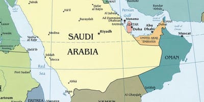 地図サウジアラビアの場所