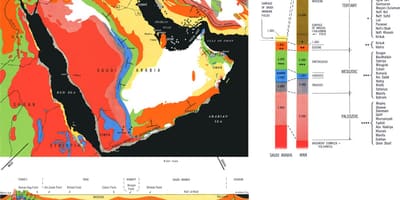 地質図のサウジアラビア