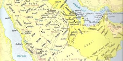 地図サウジアラビアの部族