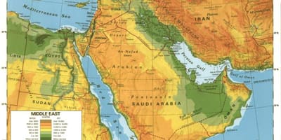 地図サウジアラビア砂漠