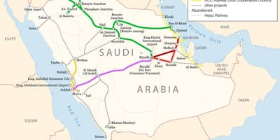 地図サウジアラビア鉄道