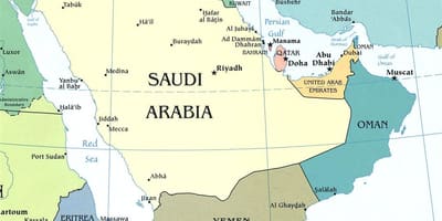 地図サウジアラビア半島