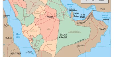 地図が表示サウジアラビア