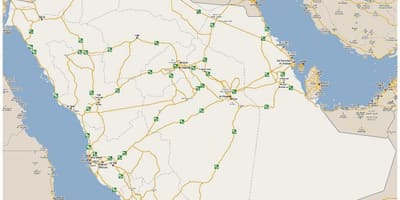 地図の詳細はサウジアラビア