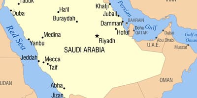 Arar KSA地図